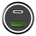 Miniatyrbild 4 av 4: Silver Monkey SMA078 Billaddare 1xUSB-C 1xUSB-A 45W PD QC - Svart