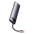 Miniatyrbild 1 av 11: Baseus StarJoy HUB 8-Port USB-C - 3x USB-A - Grå