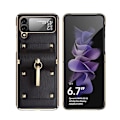 Miniatyrbild 2 av 8: Galaxy Z Flip 4 Skal Ringhållare Läder - Lila