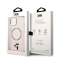 Miniatyrbild 8 av 8: Karl Lagerfeld iPhone 14 Skal Magsafe Iconic Karl & Choupette - Rosa