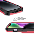 Miniatyrbild 4 av 7: iPhone 14 Skal Korthållare Mirror Kickstand - Röd