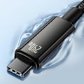 Miniatyrbild 3 av 8: Baseus USB-C till USB-C kabel 480Mb/s 240W 1m Tungsten Guld Svart