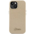 Miniatyrbild 3 av 8: Guess iPhone 15 Mobilskal Glitter Glossy Script - Guld