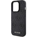 Miniatyrbild 3 av 11: Guess iPhone 15 Pro Mobilskal Läder Stamped - Svart Svart