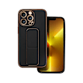 Miniatyrbild 2 av 2: Forcell iPhone 14 Pro Skal Läder Kickstand Svart Svart