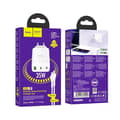 Miniatyrbillede 7 af 7: Hoco Vægoplader 35W 2xType C - USB A med Type-C til Lightning-kabel 1m Vit