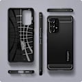 Miniatyrbild 3 av 6: Spigen Rugged Armor Skal Galaxy A53 5G - Matte Svart