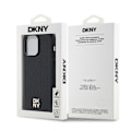 Miniatyrbild 8 av 8: DKNY iPhone 13 Pro/13 Mobilskal Magsafe Läder Pattern Metal Logo Svart