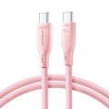 Miniatyrbild 1 av 9: Joyroom USB-C till USB-C kabel 60W 1m Multi-Color - Rosa