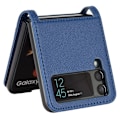 Miniatyrbild 3 av 4: Galaxy Z Flip4 5G Mobilskal Korthållare PU Läder - Mörkblå
