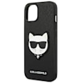 Miniatyrbild 4 av 6: Karl Lagerfeld iPhone 14 Plus Skal Saffiano Choupette Head Patch - Svart Svart