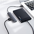 Miniatyrbild 9 av 11: Ugreen USB HUB - 4x USB 3.2 Gen 1 med Mikro-USB-Strömport - Grå