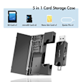 Miniatyrbild 6 av 6: Logilink Minneskortsläsare USB-C Med USB-A MicroSDoch SD-kord Svart