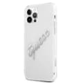 Pikkukuva 2 / 8: Guess Vintage Script Silver Skal iPhone 12 / 12 Pro - Läpinäkyvä Silver
