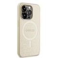 Miniatyrbild 4 av 8: Guess iPhone 15 Pro Max Mobilskal Magsafe Saffiano - Guld