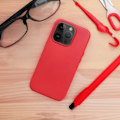 Miniatyrbild 4 av 5: iPhone 15 Plus Mobilskal Magsafe Läder - Röd