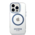 Miniatyrbild 3 av 8: GUESS iPhone 14 Pro Max Skal Magsafe Metal Outline - Blå