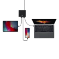 Miniatyrbild 4 av 5: UNIQ HUB Surge 2x USB 3.0 + 2x USB-C PD 3.0 Svart Svart
