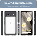 Miniatyrbild 7 av 7: Google Pixel 7a Mobilskal Acrylic Shockproof TPU - Svart Svart