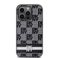 Miniatyrbild 3 av 8: DKNY iPhone 15 Pro Mobilskal Läder Checkered Mono Pattern Svart