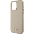 Miniatyrbild 6 av 8: Guess iPhone 15 Pro Mobilskal Glitter Glossy Script - Guld