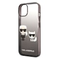 Miniatyrbild 5 av 7: Karl Lagerfeld iPhone 14 Plus Skal Gradient Ikonik Karl & Choupette - Svart Svart
