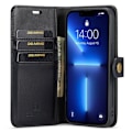 Miniatyrbild 5 av 8: DG.MING iPhone 14 Pro Max Plånboksfodral Split Detachable Flip - Svart Svart