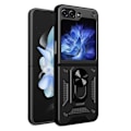 Miniatyrbild 1 av 8: Galaxy Z Flip 5 Mobilskal Hybrid Armor Camshield - Svart Svart