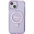 Miniatyrbild 3 av 8: Guess iPhone 15/14 Plus Mobilskal Magsafe Ringställ Script Glitter - Lila