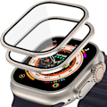 Miniatyrbild 2 av 3: [2-Pack] Hofi Apple Watch Ultra 1/2 (49mm) Härdat Glas Skärmskydd Ring