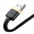 Miniatyrbillede 4 af 5: Baseus Cafule lynkabel QC 3.0 2A 3M Sort-guld Black