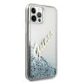 Miniatyrbillede 4 af 9: Guess iPhone 12 Pro Max Skal Glitter Vintage Script - Blå Blue