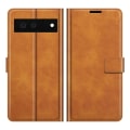 Pikkukuva 1 / 7: Folio Flip nahkainen lompakkokotelo Google Pixel 6 - ruskea Brown