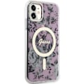 Miniatyrbild 4 av 8: Guess iPhone 11/XR Mobilskal Magsafe Flower - Rosa
