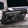 Miniatyrbild 9 av 11: Galaxy S24 Plus Mobilskal Hybrid Armor Camshield - Svart Svart