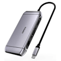 Miniatyrbild 1 av 5: Choetech 9in1 Multifunktionell HUB 3 x USB Till USB-C - Grå