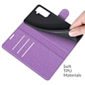 Miniatyrbild 7 av 8: Litchi Magnetic Fodral Galaxy S22 Plus 5G - Lila