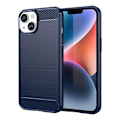 Miniatyrbild 1 av 8: iPhone 14 Skal Carbon Fiber Texture - Blå