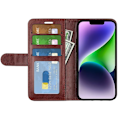 Miniatyrbild 1 av 7: iPhone 15 Plus Plånboksfodral Premium - Brun