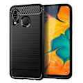 Miniatyrbild 1 av 8: Galaxy A40 Skal Forcell Carbon Mjukplast - Svart Svart