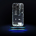 Miniatyrbild 5 av 6: iPhone 15 Mobilskal Tech Pattern 1 Svart