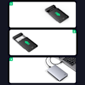 Miniatyrbild 3 av 6: Ugreen Fickhöljet Hårddisk 2.5'' Sata 6Gbps Typ-C Kabel 0.5m - Grå