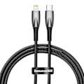 Miniatyrbild 1 av 6: Baseus USB-C till Lightning kabel 1m Glimmer 20W - Svart Svart