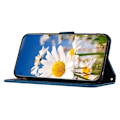 Miniatyrbild 6 av 11: iPhone 15 Pro Plånboksfodral Flower Pattern - Mörkblå