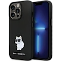 Miniatyrbild 1 av 11: KARL LAGERFELD iPhone 14 Pro Max Mobilskal Silikon C Metal Pin Svart