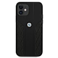 Miniatyrbild 3 av 8: BMW Läder Curve Perforate Skal iPhone 12 mini - Svart Svart