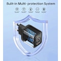 Miniatyrbild 9 av 11: Choetech USB-C USB-C Väggladdare PD 35W GaN - Svart Svart
