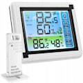 Miniatyrbild 1 av 5: Trådlös väderstation, hygrometer, termometersond Vit