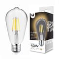 2-Pack Klar LED-lampa med filament, E27 4W 2700K 470lm FOREVER Transparent