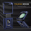 Miniatyrbild 4 av 4: Samsung Galaxy Z flip 4 / Flip 3 - Shockproof Ring Armor Stand mobilskal Svart Svart
